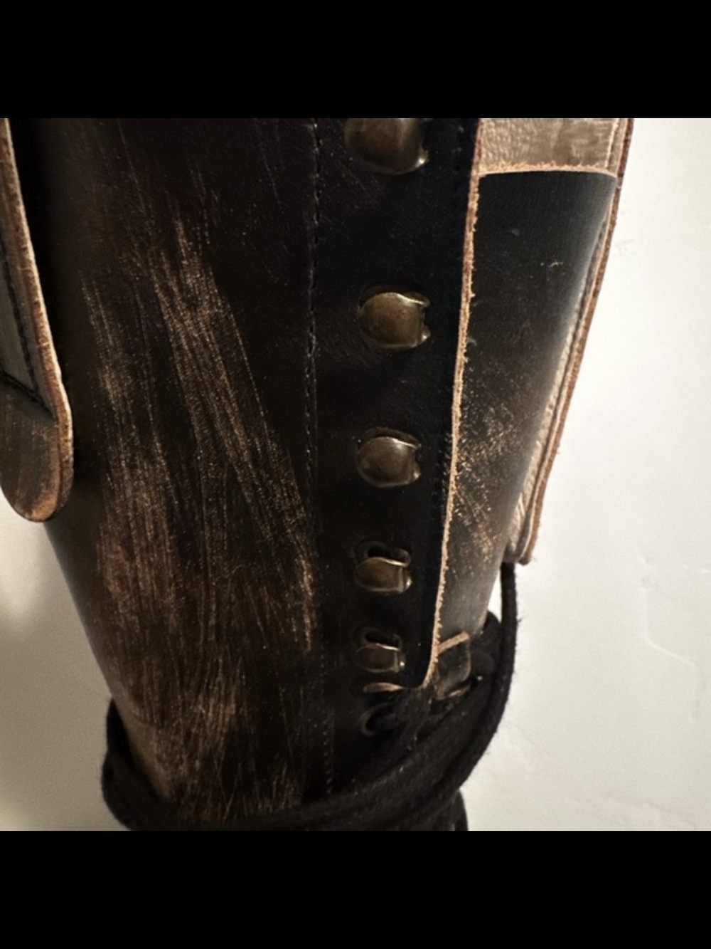 Freebird by Steven Brown Distressed Tall Lace-Up Combat Boots - Picture 8 of 9